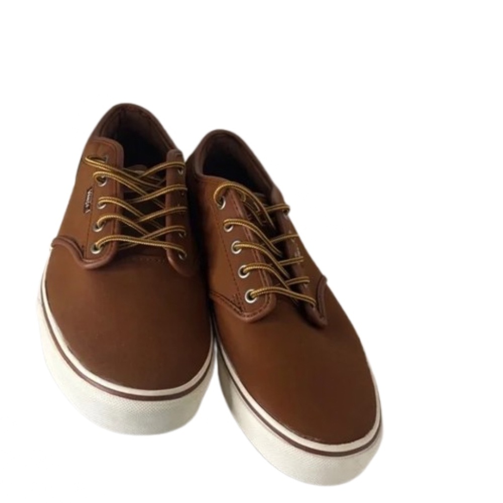 Vans Mens Atwood Leather Brown Sneakers Skateboard Tennis Shoes Size US 11 - Picture 2 of 10